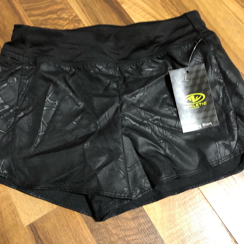 6/6X athletic girls shorts black